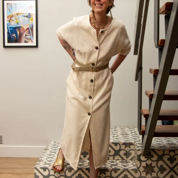 Image illustrative de l'article "Robe jean écru ANONE"