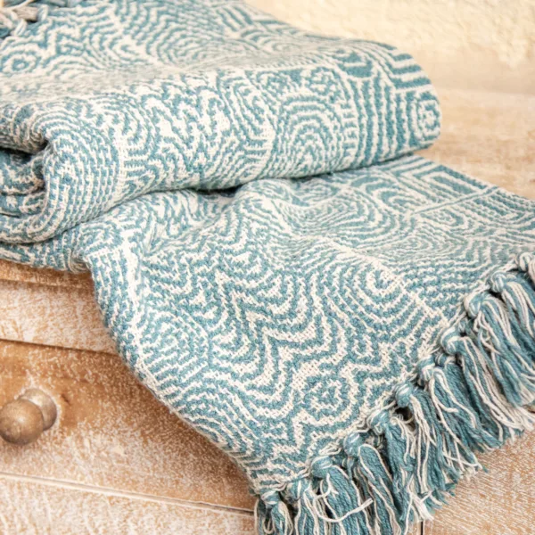 Image illustrative de l'article "Plaid, bleu, coton recyclé"